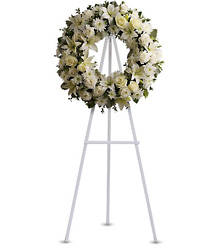 Serenity Wreath from Metropolitan Plant & Flower Exchange, local NJ florist